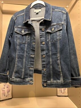 Liz Claiborne Denim Trucker Jacket Size Large